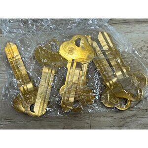 STAR Locksmith Supplies Brass Key Blanks 6COI Set Of 6 Made In USA NOS